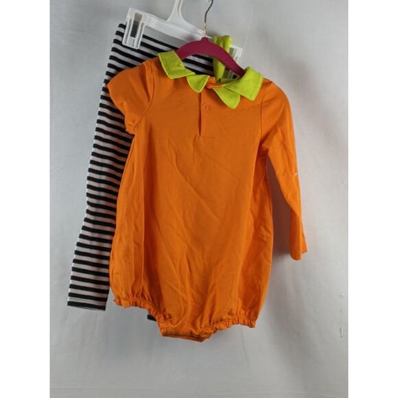 Baby Girls 3pc Pumpkin Top Pants Headband Set Cat & Jack Orange 12M Outfit Pjs - Picture 3 of 8